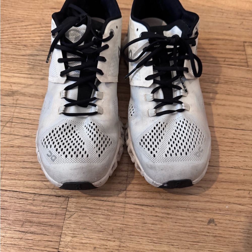 On Running White and Black Shoes